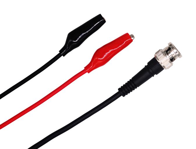 Multicomp PRO MP770285 MP770285 BNC Breakout Plug Alligator Clips x 2 39.5 " 1 m Black Red 5 A