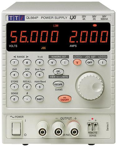 AIM-TTI INSTRUMENTS QL355P. 105W Bench Top Power Supply with a 0V-56V Output Voltage and 0A-5A Output Current