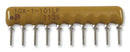 BOURNS 4608X-102-122LF Fixed Network Resistor, 1.2 kohm, 4 Elements, SIP, Isolated, 4600X Series, 8 Pins