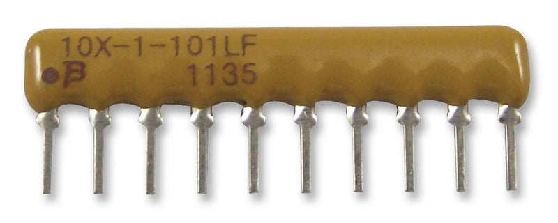 BOURNS 4610X-101-682LF Fixed Network Resistor, 6.8 kohm, 9 Elements, SIP, Bussed, 4600X Series, 10 Pins