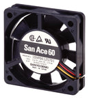 Sanyo Denki 109P0624H701 DC Axial Fan 24 V Square 60 mm 15 Ball Bearing 14.1 CFM