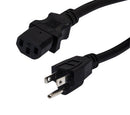 L-COM PPA00011-15F Universal CPU Power Cord - Nema 5-15P TO C13 15 AMP FT Black 07AH3280