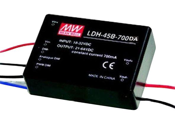 Mean Well LDH-45B-700DA LED Driver DC/DC Converter Constant Current LDH-45 Series 44.8 W 64 V 700 mA Digital