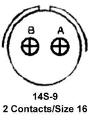 Amphenol Industrial MS3102A14S-9P. MS3102A14S-9P. Circular Connector Receptacle Size 14S