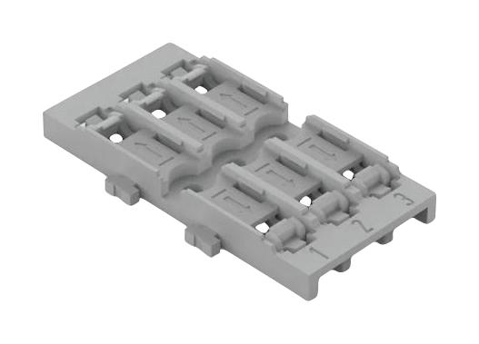 Wago 0221-2523 Mounting Carrier 3POS DIN35 Rail Grey