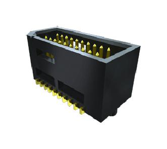 Samtec TEMS-110-02-07.0-G-D-K-TR Mezzanine Connector Header 0.8 mm 2 Rows 20 Contacts Through Hole Straight Phosphor Bronze