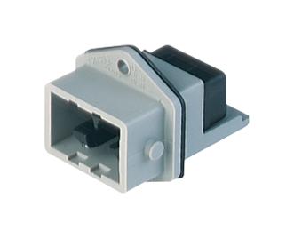 Hirschmann STASEI 5 Rectangular Power Connector Grey Contacts ST Series Panel Mount Screw Plug