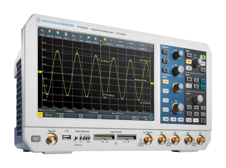 Rohde &amp; Schwarz RTB2004 + RTB-B241 (RTB2K-104) Digital Oscilloscope RTB2000 4 Channel 100 MHz 1.25 Gsps 10 Mpts 3.5 ns