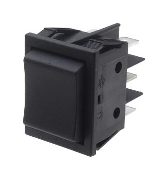 Multicomp PRO MP004420 Rocker Switch Centre Off Dpdt Non Illuminated Panel Mount Black