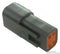 DEUTSCH DT044P-CE02 Connector Housing, Thin Wall, Black, DT Series, Receptacle, 4 Ways, DT Series Pin Contacts