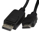 Videk 2419-3 Audio / Video Cable Assembly Displayport Plug Hdmi 9.8 ft 3 m