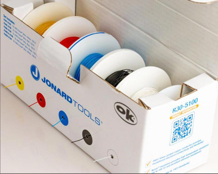 Jonard Tools R30-5100 R30-5100 WIRE/DISPENSER BOX 5 Color SET 30AWG New