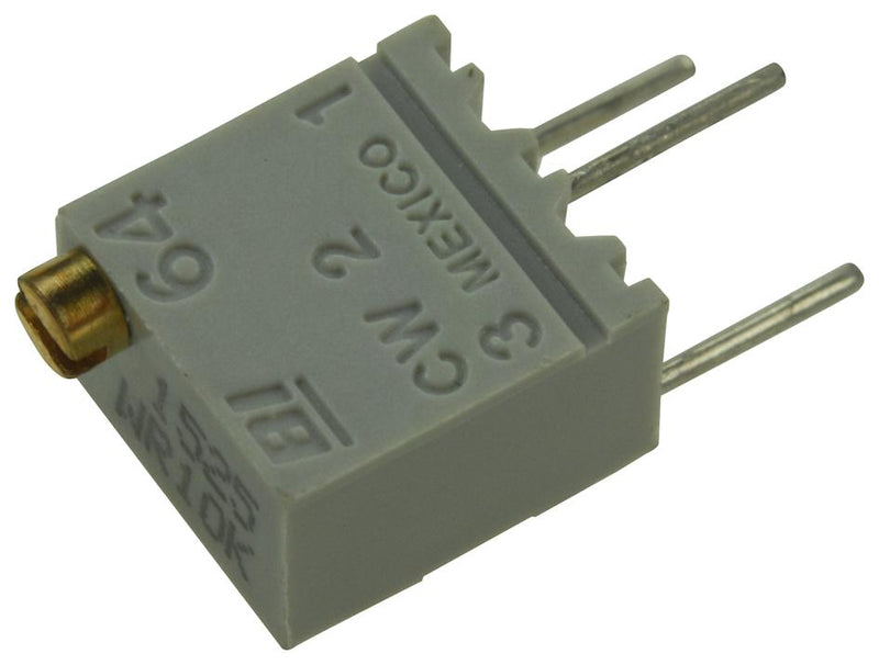 TT Electronics / BI Technologies 64WR10KLF Trimmer Potentiometer 10KOHM 12TURN Through Hole