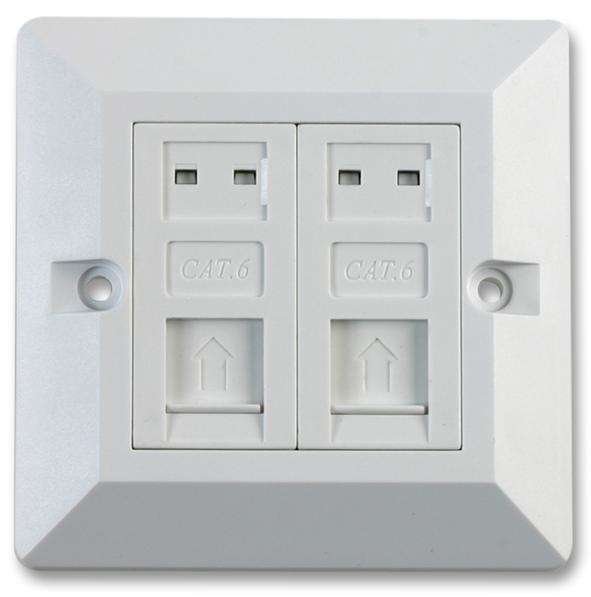 PRO Signal UT-8802 Faceplate Cat6 RJ45 Sockets 2