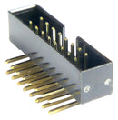 Multicomp PRO MP008644 Pin Header Wire-to-Board 2 mm Rows 16 Contacts Through Hole Right Angle MCP 2MM RA