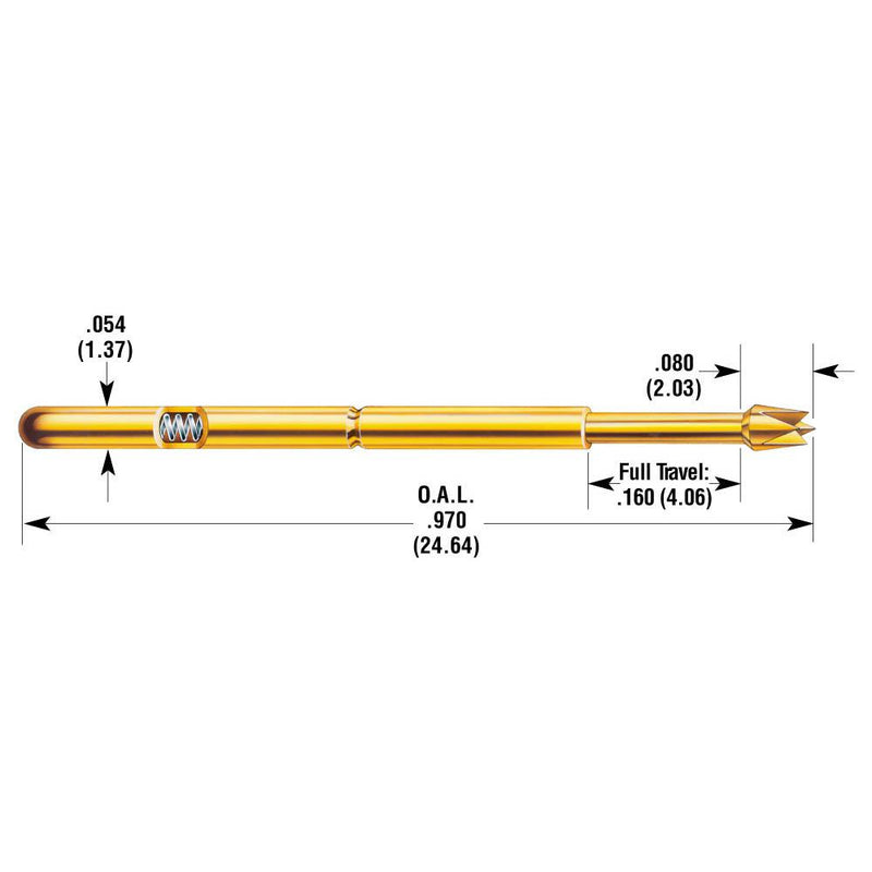 Everett Charles Tech EPA-2H Spring Loaded Probe Waffle 5A 24.64MM