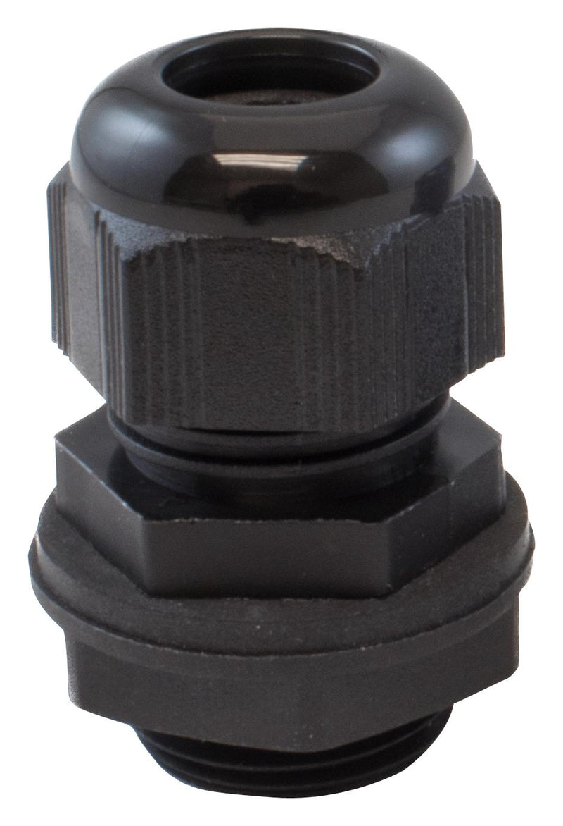 Alpha Wire PMC16 BK080 Cable Gland M16 x 1.5 5 mm 10 Nylon 6 (Polyamide 6) Black