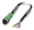 Phoenix Contact SAC-8P- 50-PUR/M12FS SAC-8P- 50-PUR/M12FS Sensor Cable PUR M12 Receptacle Free End 8 Positions 5 m 16.4 ft