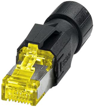 Phoenix Contact VS-08-RJ45-10G/Q VS-08-RJ45-10G/Q Modular Connector RJ45 Plug 1 x (Port) 8P8C Cat6a IP20 Cable Mount