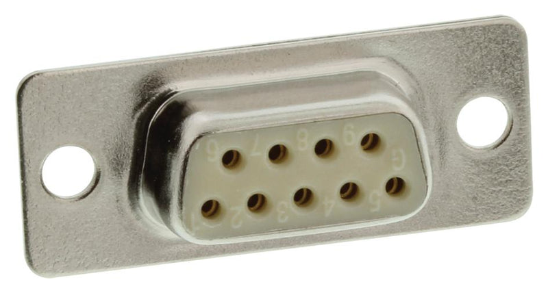 Norcomp 172-E09-213R001 D Sub Connector DB9 Standard Receptacle 172-E M Series 9 Contacts DE Solder