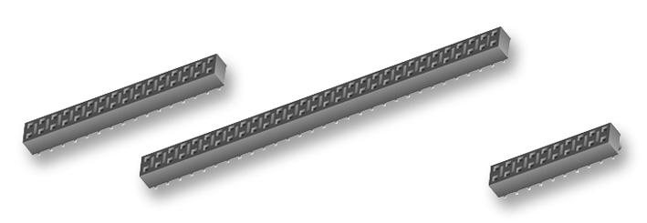 Samtec HLE-120-02-L-DV Board-To-Board Connector 2.54 mm 40 Contacts Receptacle HLE Series Through Hole 2 Rows