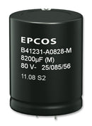 Epcos B41231A5159M000 Electrolytic Capacitor Snap-in 15000 &micro;F 25 V B41231 Series 2000 Hours @ 85&deg;C &plusmn; 20%