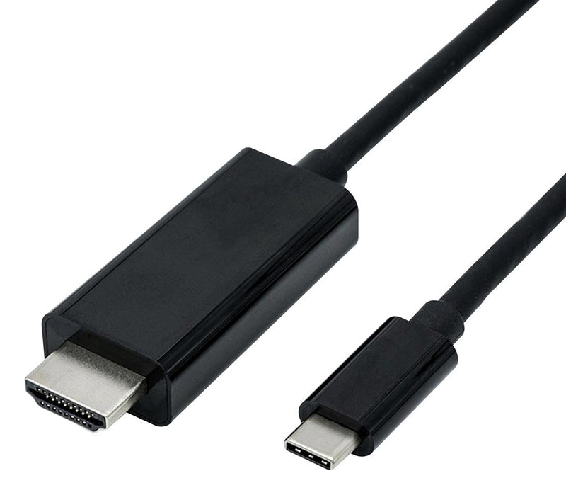 Roline 11.04.5840 11.04.5840 Inter Series Adapter Cable Assembly Type C USB 3.1 Plug to Hdmi A 3.28 ft 1 m Black