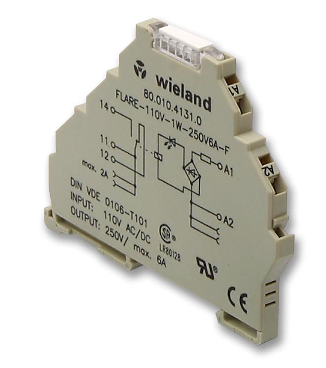 Wieland Electric WS.005.3115 80.010.4000.0 General Purpose Relay Flare Series Interface Spdt 24 VDC 6 A