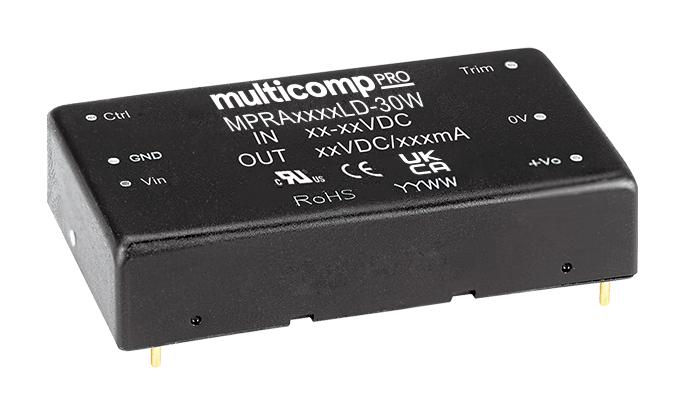 Multicomp PRO MPRA2415LD-30W Isolated Through Hole DC/DC Converter ITE 30 W 2 Output 15 V 1 A New