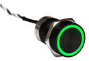 Bulgin MC16MOBGR Vandal Resistant Switch Dpdt Black MC Series Off-(On) Green Red Wire Leaded