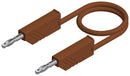 Hirschmann Test and Measurement 934061105 Lead 4mm Stackable Banana Plug 60 VDC 32 A Brown 500 mm