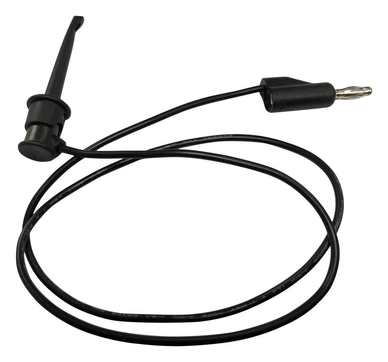 Multicomp PRO MP770810 MP770810 Grabber to Banana Plug Test Lead Hook Clip 4mm Stackable 23.62 " 600 mm Black