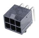 Molex 50-36-2462 Pin Header Power Wire-to-Board 4.2 mm 2 Rows 6 Contacts Through Hole Right Angle