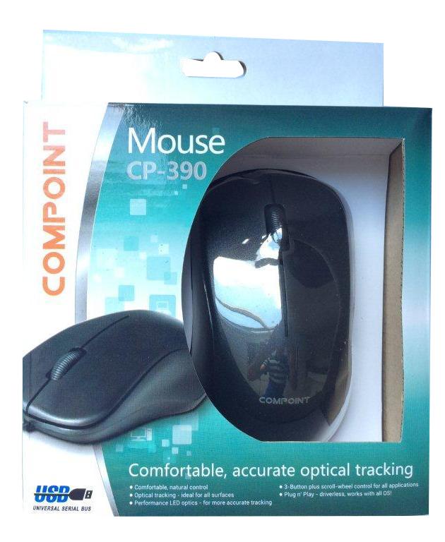 Compoint CP-390 Mouse USB Optical 3 Button Black