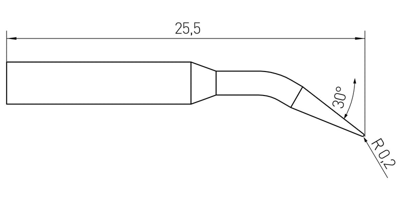 Weller T0050110299 Soldering Tip Conical Bent 0.4 mm Rtms Smart Micro Series New
