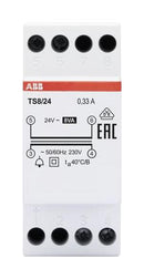 ABB TS8/24 DIN Rail Mount Transformer Non-Inherently Short-Circuit Proof Bell 230V 24V 8 VA TS Series