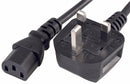 PRO Elec PEL00095 Mains Power Cord w/ 13A Fuse Plug UK to IEC 60320 C13 2 m 10 A 240 VAC Black