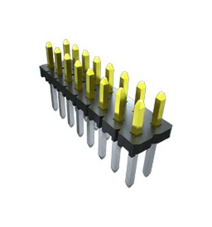 Samtec TLW-105-05-G-D Pin Header Board-to-Board 2.54 mm 2 Rows 10 Contacts Through Hole Straight TLW Series