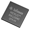 Infineon MA12040PXUMA1 Audio Power Amplifier 20 W D 2 Channel 4V to 18V QFN-EP 64 Pins