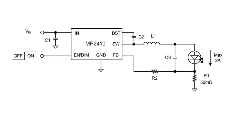 Monolithic Power Systems (MPS) MP2410AGJ-Z LED Driver DC / Synchronous Buck 1 MHz TSOT-23 SMD -40 to 125 &deg;C