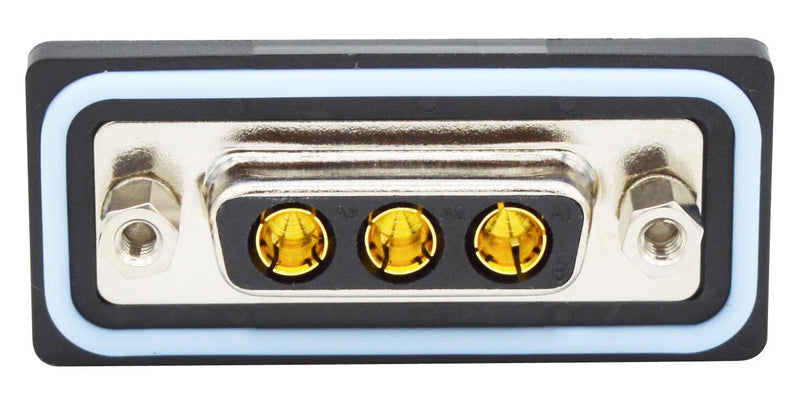 Norcomp CDFR3W3213L261 CDFR3W3213L261 Combination Layout D Sub Connector Nanook CDF Series DA-3W3 Receptacle 3 Contacts Power