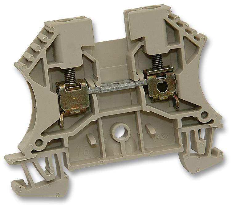 Weidmuller 102010 WDU4 102010 WDU4 DIN Rail Mount Terminal Block 2 Ways 26 AWG 10 4 mm&Acirc;&sup2; Screw 32 A