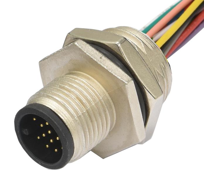 Amphenol LTW M12A-17PMMC-SH8B20 Sensor Cord M12 PLUG-FREE END 7.87"