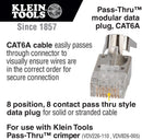 Klein Tools VDV826-705 VDV826-705 Modular Connector STP RJ45 Plug 1 x (Port) 8P8C Cat6a Cable Mount New