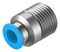 Festo QS-1/2-10-I Pneumatic Fitting Push-In R1/2 14 bar 10 mm Brass QS