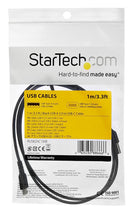 Startech RUSB2CC1MB USB Cable Type C Plug to 1 m 3.28 ft 2.0 Black