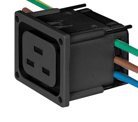 Schurter 3-110-012 Power Entry Connector 4710-5 Series Receptacle 250 VAC 16 A Panel Mount IDC / IDT