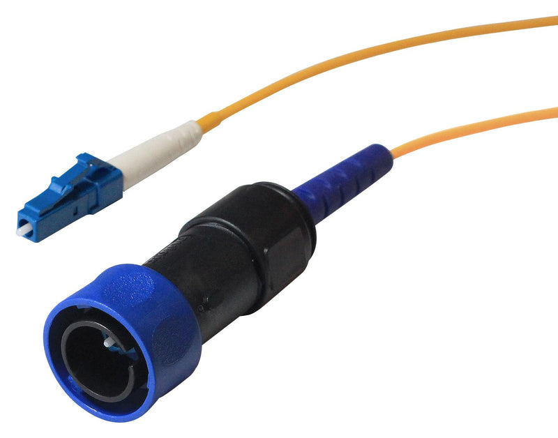 Bulgin PXF4050AAB Fibre Optic Cable IP66/IP68/IP69K 10m 9&micro;m / 125&micro;m Singlemode 1 LC to