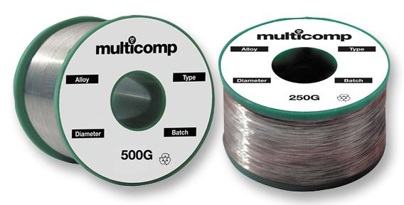 Multicomp 812006 812006 Solder Wire Lead Free 1.2mm Diameter 217&deg;C 500g Alloy 97.1 2.6 0.3 Sn Ag Cu