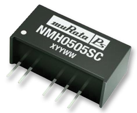 MURATA POWER SOLUTIONS NMH1215SC Isolated Board Mount DC/DC Converter, 1kV Isolation, 2 Output, 2 W, 15 V, 67 mA, -15 V, 67 mA